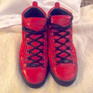 Balenciaga arena high red and black